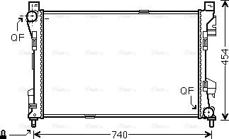 Ava Quality Cooling MSA2463 - Radiator, engine cooling autospares.lv