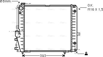 Ava Quality Cooling MSA2086 - Radiator, engine cooling autospares.lv