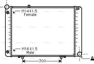 Ava Quality Cooling MSA2074 - Radiator, engine cooling autospares.lv