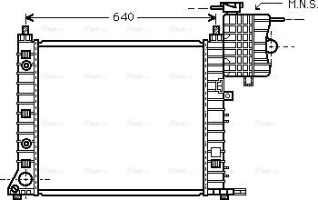 Ava Quality Cooling MSA2350 - Radiator, engine cooling autospares.lv