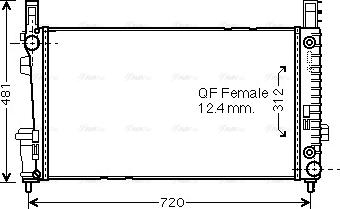 Ava Quality Cooling MSA2364 - Radiator, engine cooling autospares.lv