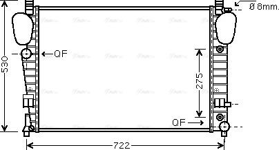 Ava Quality Cooling MSA2334 - Radiator, engine cooling autospares.lv