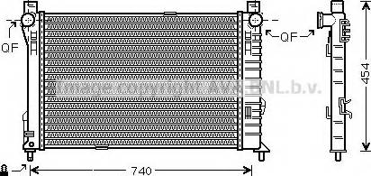 Ava Quality Cooling MSA2338 - Radiator, engine cooling autospares.lv