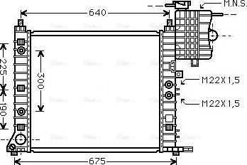 Ava Quality Cooling MSA2243 - Radiator, engine cooling autospares.lv