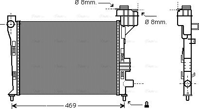 Ava Quality Cooling MSA2247 - Radiator, engine cooling autospares.lv