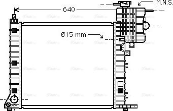 Ava Quality Cooling MSA2264 - Radiator, engine cooling autospares.lv