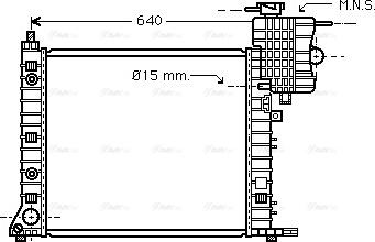 Ava Quality Cooling MSA2265 - Radiator, engine cooling autospares.lv