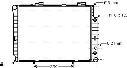 Ava Quality Cooling MSA2214 - Radiator, engine cooling autospares.lv