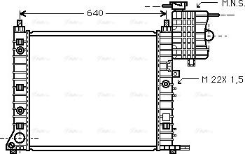 Ava Quality Cooling MSA2216 - Radiator, engine cooling autospares.lv