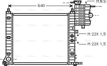 Ava Quality Cooling MSA2218 - Radiator, engine cooling autospares.lv