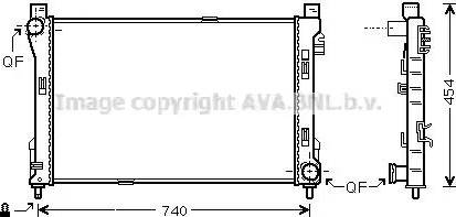 Ava Quality Cooling MSA2288 - Radiator, engine cooling autospares.lv