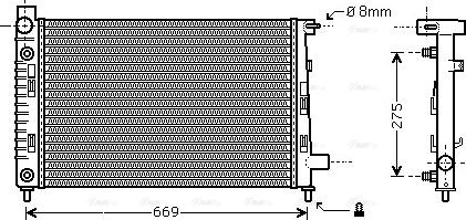 Ava Quality Cooling MSA2282 - Radiator, engine cooling autospares.lv