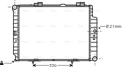 Ava Quality Cooling MSA2287 - Radiator, engine cooling autospares.lv