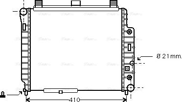 Ava Quality Cooling MSA2238 - Radiator, engine cooling autospares.lv