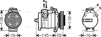 Ava Quality Cooling MSAK494 - Compressor, air conditioning autospares.lv