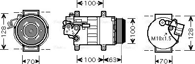 Ava Quality Cooling MS K404 - Compressor, air conditioning autospares.lv