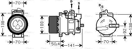 Ava Quality Cooling MSAK431 - Compressor, air conditioning autospares.lv