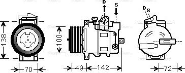 Ava Quality Cooling MSAK566 - Compressor, air conditioning autospares.lv