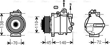 Ava Quality Cooling MSAK568 - Compressor, air conditioning autospares.lv