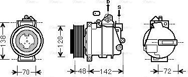 Ava Quality Cooling MSAK567 - Compressor, air conditioning autospares.lv