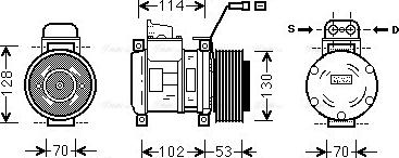 Ava Quality Cooling MSAK583 - Compressor, air conditioning autospares.lv