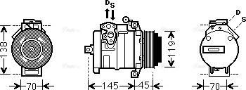 Ava Quality Cooling MSK530 - Compressor, air conditioning autospares.lv