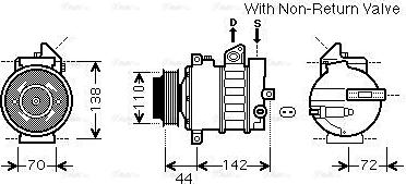 Ava Quality Cooling MSAK573 - Compressor, air conditioning autospares.lv