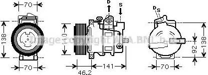 Ava Quality Cooling MSAK091 - Compressor, air conditioning autospares.lv