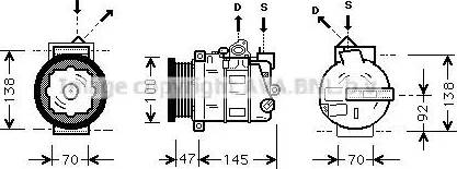 Ava Quality Cooling MSAK390 - Compressor, air conditioning autospares.lv