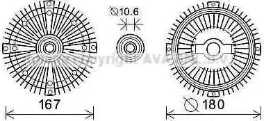 Ava Quality Cooling MSC548 - Clutch, radiator fan autospares.lv