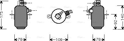 Ava Quality Cooling MSD081 - Dryer, air conditioning autospares.lv