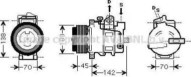 Ava Quality Cooling MS K430 - Compressor, air conditioning autospares.lv