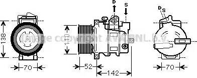 Ava Quality Cooling MSK590 - Compressor, air conditioning autospares.lv