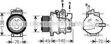 Ava Quality Cooling MSK566 - Compressor, air conditioning autospares.lv