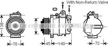 Ava Quality Cooling MSK568 - Compressor, air conditioning autospares.lv