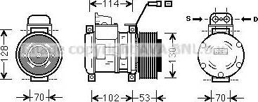 Ava Quality Cooling MSK583 - Compressor, air conditioning autospares.lv