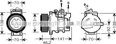 Ava Quality Cooling MSK091 - Compressor, air conditioning autospares.lv