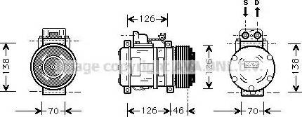 Ava Quality Cooling MS K097 - Compressor, air conditioning autospares.lv