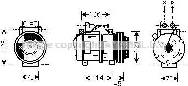 Ava Quality Cooling MS K278 - Compressor, air conditioning autospares.lv