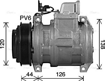 Ava Quality Cooling MSK740 - Compressor, air conditioning autospares.lv