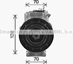 Ava Quality Cooling MSK755 - Compressor, air conditioning autospares.lv