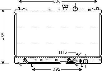 Ava Quality Cooling MT 2076 - Radiator, engine cooling autospares.lv