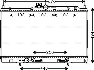 Ava Quality Cooling MT 2197 - Radiator, engine cooling autospares.lv