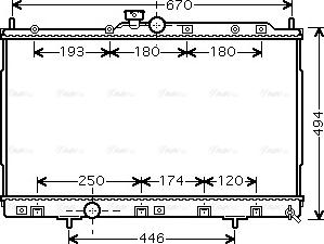 Ava Quality Cooling MT 2184 - Radiator, engine cooling autospares.lv