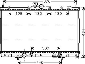 Ava Quality Cooling MT 2185 - Radiator, engine cooling autospares.lv