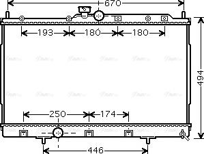 Ava Quality Cooling MT 2183 - Radiator, engine cooling autospares.lv