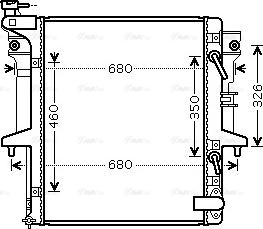 Ava Quality Cooling MT 2204 - Radiator, engine cooling autospares.lv