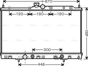 Ava Quality Cooling MT2230 - Radiator, engine cooling autospares.lv