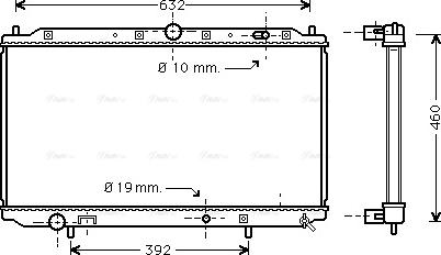 Ava Quality Cooling MTA2101 - Radiator, engine cooling autospares.lv