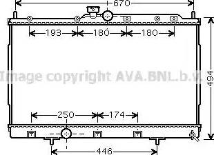 Ava Quality Cooling MTA2183 - Radiator, engine cooling autospares.lv